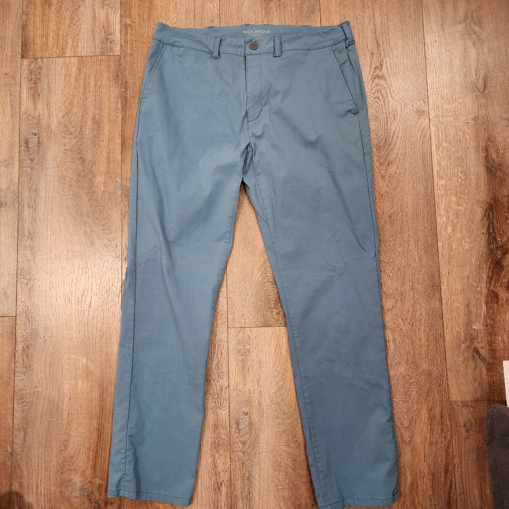 Mack Weldon Chino Pants Security Pockets Cotton/Lyocell/Elastane Teal size 34x32
